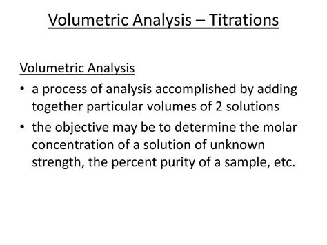 volumetric titration definition